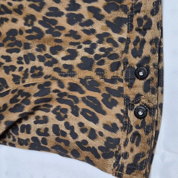 Style & Co Leopard Print Denim Jacket Sz M - Picture 8 of 12